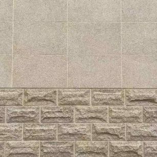 营口 黄金麻自然面蘑菇石配荔枝面干挂