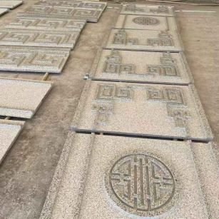 营口 白麻花岗岩外墙立面雕刻板