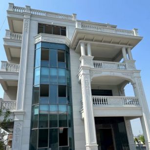 营口 白麻花岗岩别墅外墙干挂效果展示