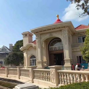 营口 黄金麻花岗岩欧式别墅