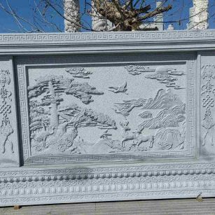 营口 芝麻白大型照壁，屏风，影壁