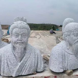 营口 白麻花岗岩石材人物立体雕刻