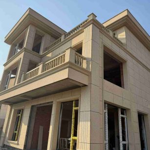 营口 黄金麻花岗岩石材荔枝面外墙干挂效果展示