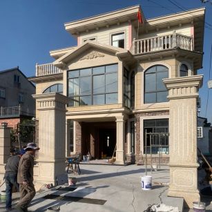 营口 黄金麻花岗岩荔枝面别墅外墙干挂私家专属