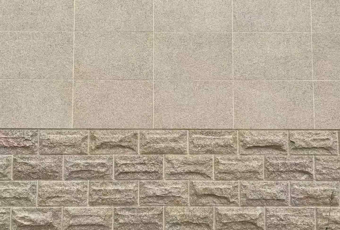 营口 黄金麻自然面蘑菇石配荔枝面干挂