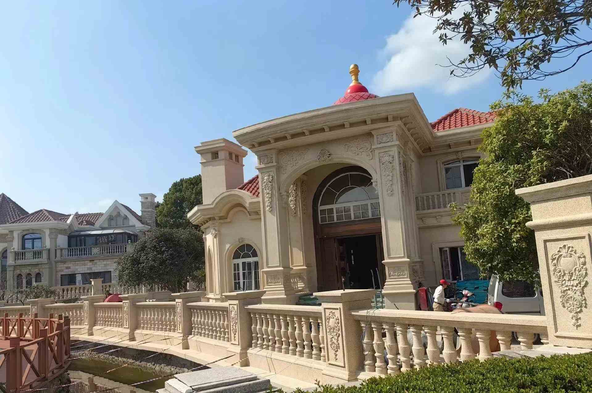 营口 黄金麻花岗岩欧式别墅