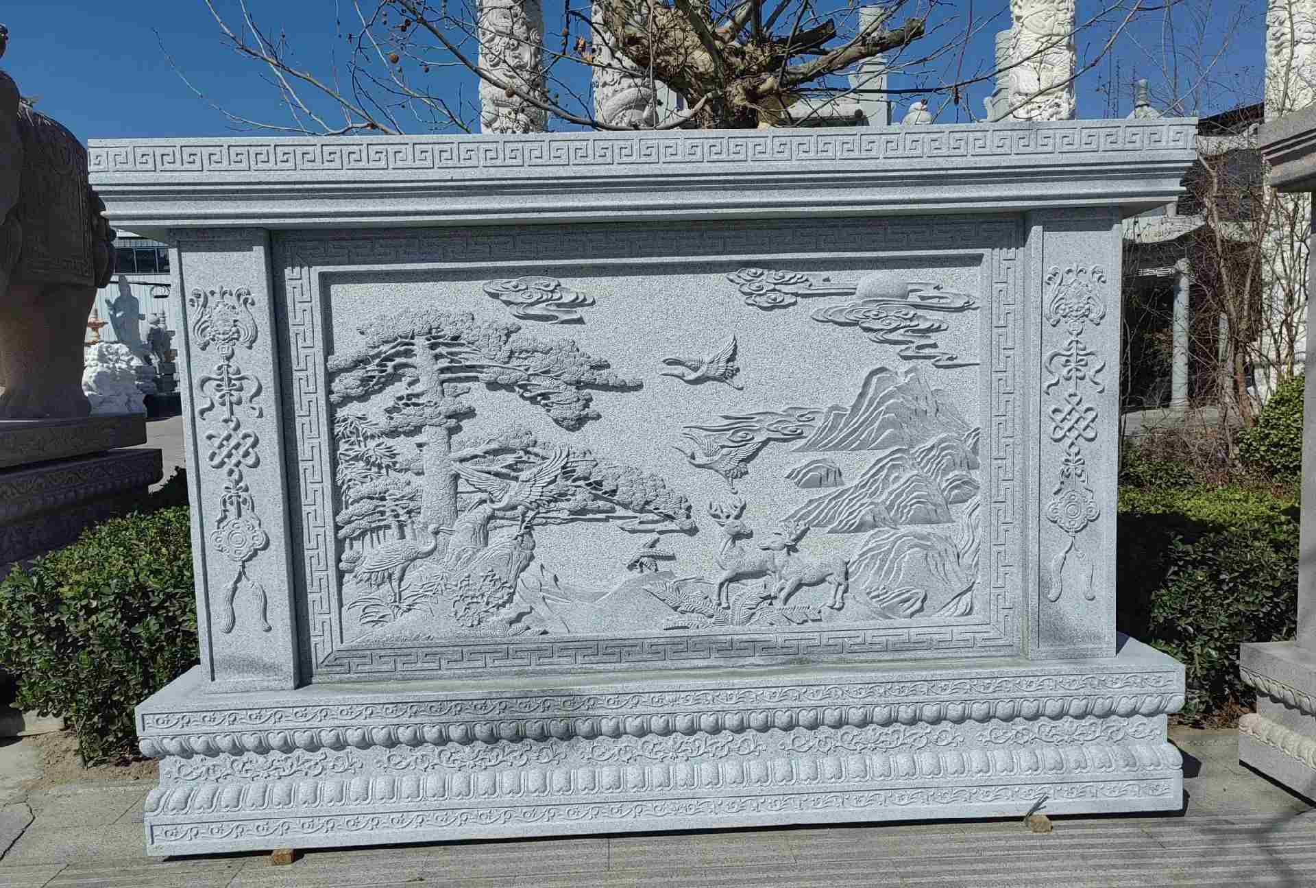 营口 芝麻白大型照壁，屏风，影壁