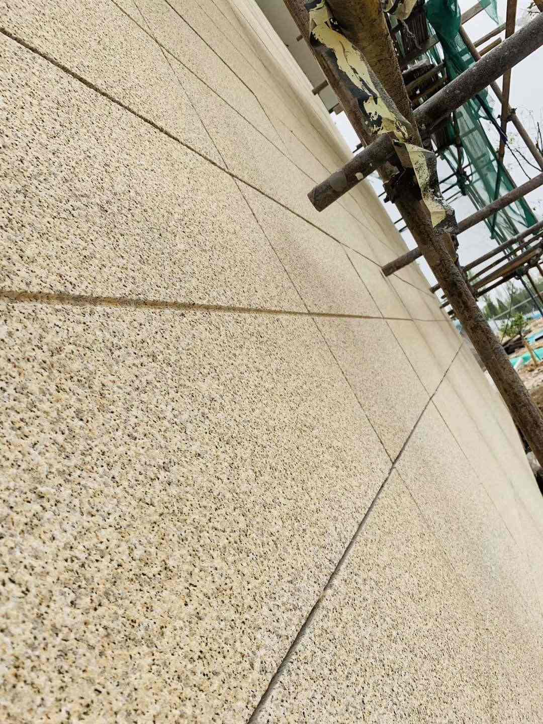 营口 黄金麻花岗岩荔枝面外墙干挂石材效果示例