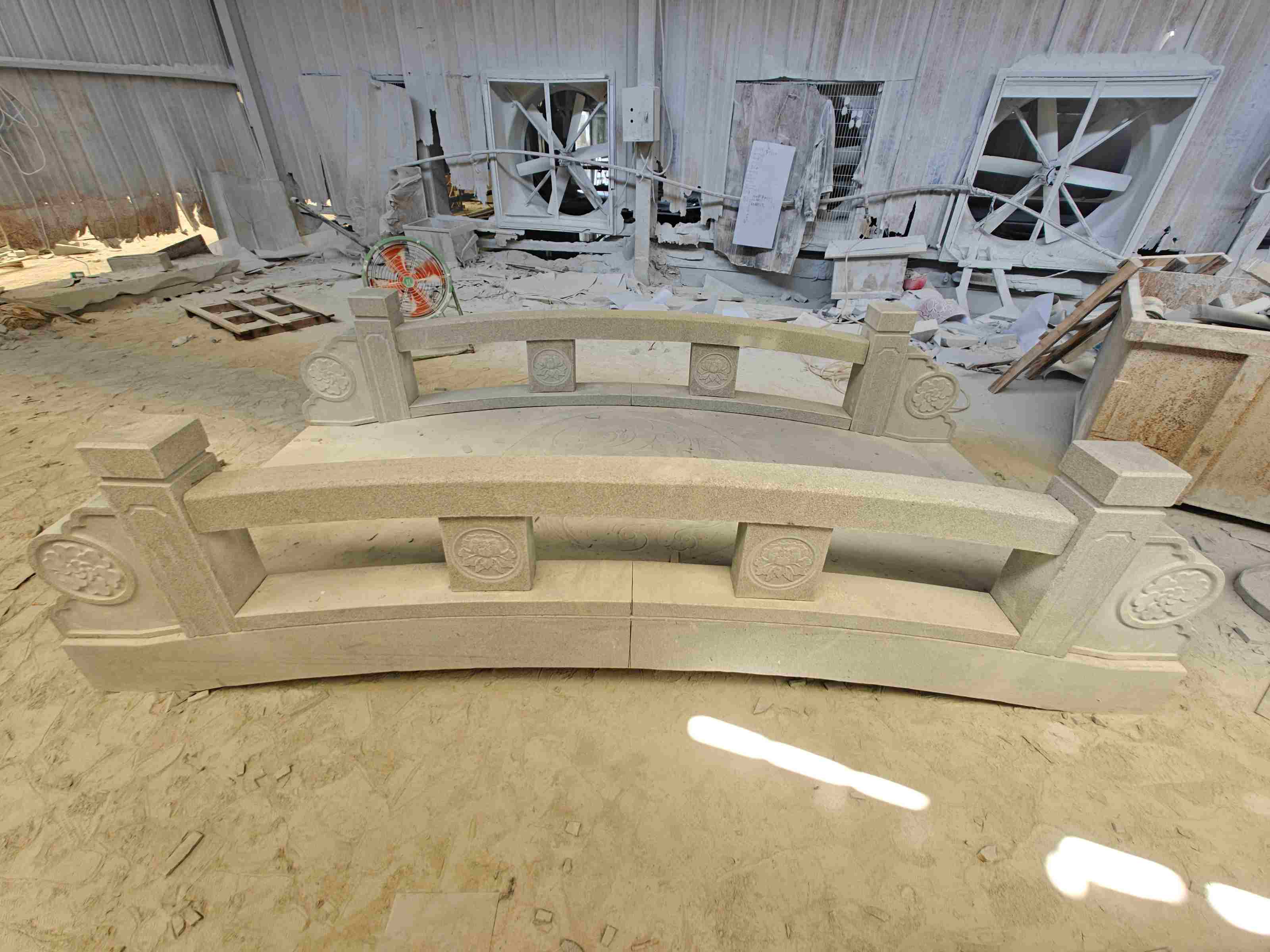 营口 芝麻灰花岗岩异形加工-拱桥，石桥