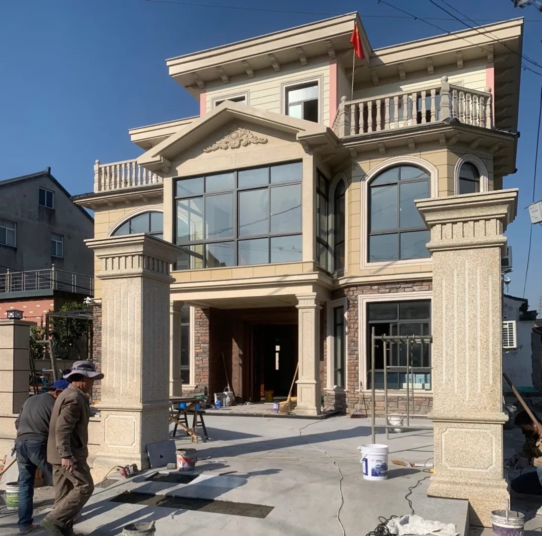 营口 黄金麻花岗岩荔枝面别墅外墙干挂私家专属