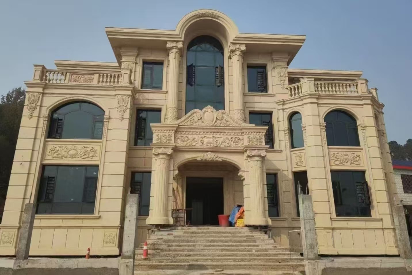 营口 黄金麻花岗岩别墅外墙干挂