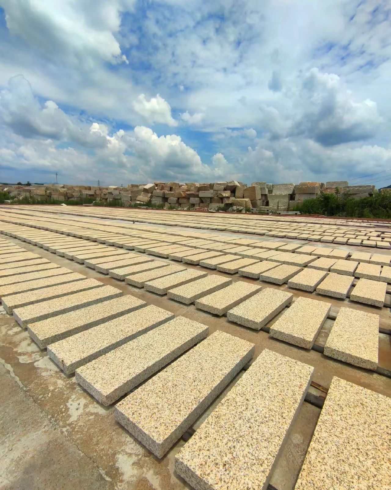 营口 黄金麻花岗岩荔枝面地铺石防护中